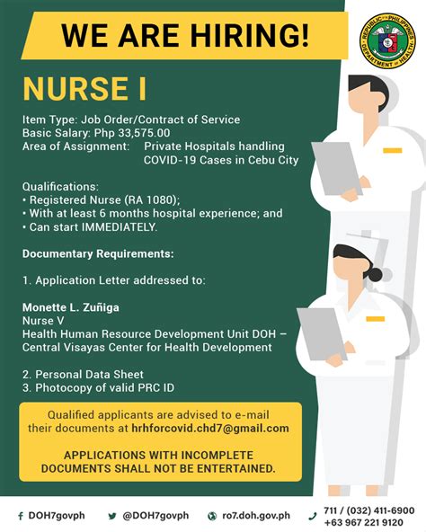 doh hiring of health workers 2024|Doh Hiring For Nurses Work, Jobs .